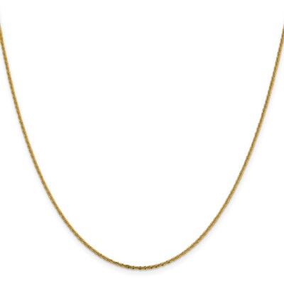 Pre-owned Superdealsforeverything Real 14kt Yellow Gold 1.5mm Cyclone Chain; 20 Inch; Lobster Clasp