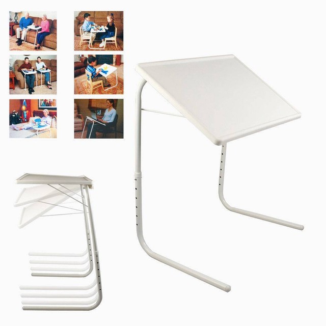 Foldable Table Adjustable Tray Portable Folding Laptop Desk TV Desks
