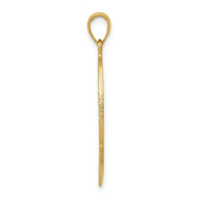 Pre-owned Superdealsforeverything Real 14kt Yellow Gold Large Badge Pendant