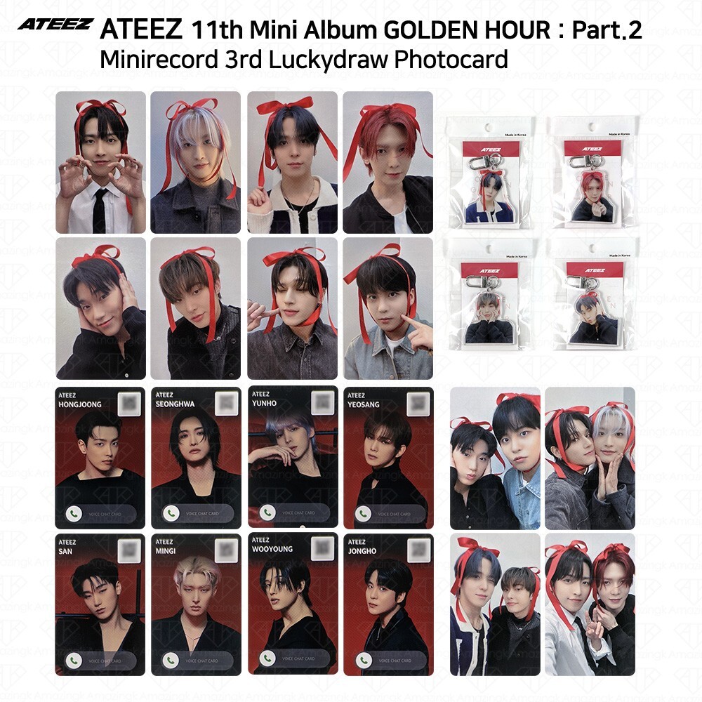 ATEEZ GOLDEN HOUR : Part2 タワレコ ラキロト 特典 ATEEZ Golden Hour Part.2 MiniRecord Online 3rd Luckydraw