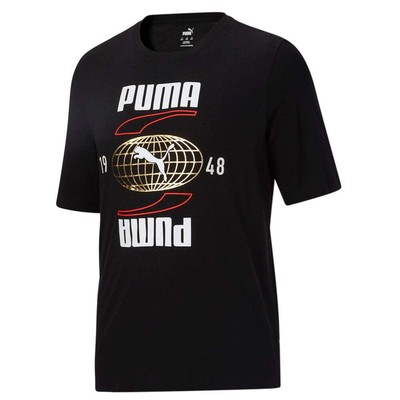 

Puma Power Core Graphic Crew Neck Футболка с коротким рукавом Мужские черные повседневные топы 84, Черный, Puma Power Core Graphic Crew Neck Short Sleeve T-Shirt