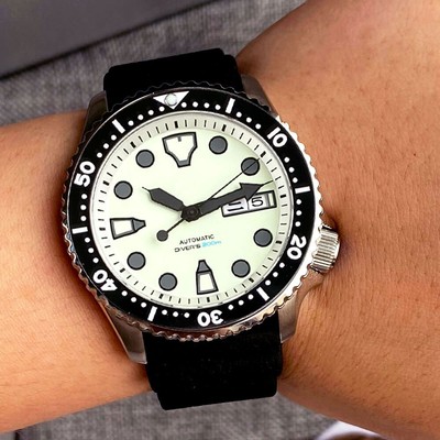 41mm Diver NH36 Lume Dial Sapphire Date Week 200M Waterproof Men Watch SKX 007