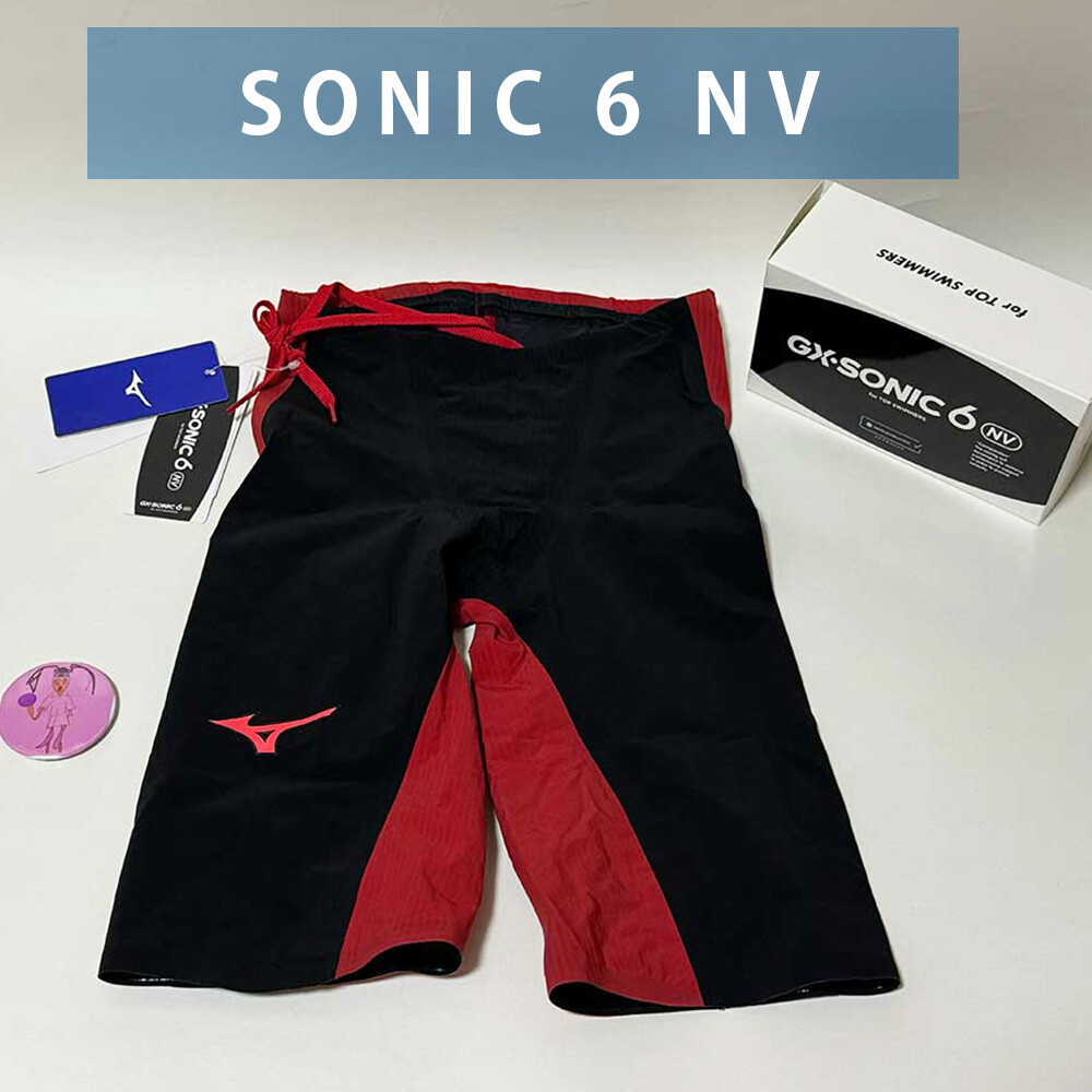 ミズノ　GX SONIC MR 140cm Mizuno GX-Sonic III MR Men's Swim Half Spats Size 140 Black Blue