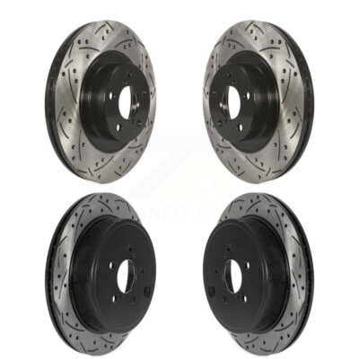 Front Rear Coated Drill Slot Disc Brake Rotors Kit For Toyota 86 Subaru BRZ GR86