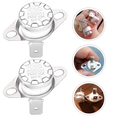 2pcs 160°C Thermostat KSD301 Switch Oven Snap Disc Temperature Switch