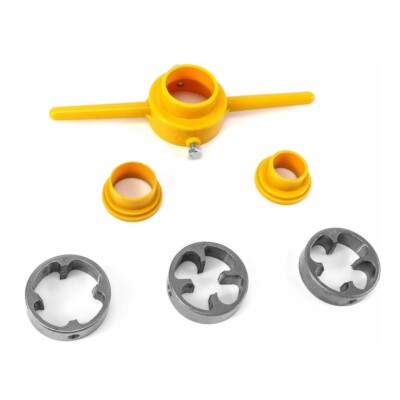 6Pcs PVC Thread Maker Tool NPT Die Set Pipe Round Threader 1/2'' 3/4'' 1'' C88