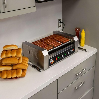 Roller Dog RDB24SS Commercial 24 Hot Dog 9 Roller Grill Cooker Machine