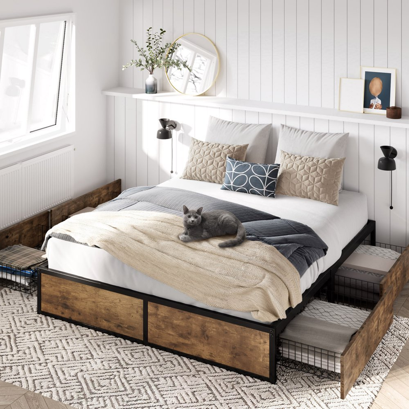 With 4 Xl Storage Drawers With Ca