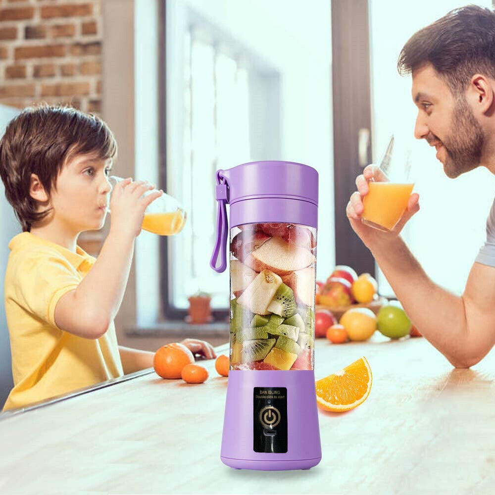 Portable Blender Juicer Cup USB Rechargeable Smoothies Mixer Fruit Machine