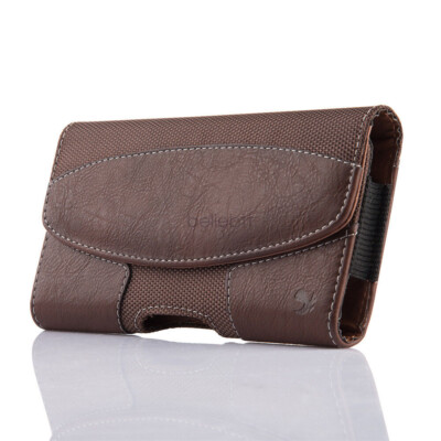 Cell Phone iPhone Horizontal Leather Carrying Pouch Case Cover Belt Clip Holster