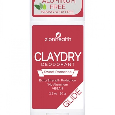 Дезодорант Zion Health Clay Dry Glide Sweet Romance 2,8 унции стик