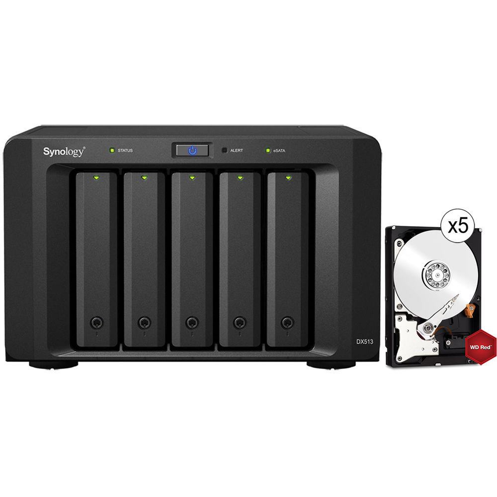 Synology DS1813+ 2 DX513 18 Hard Drives for 56TB of Hard Drive- 4GB of RAM