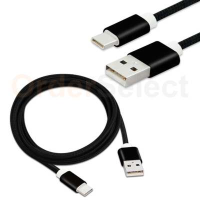 USB Type-C 6FT Braided Cord for Coolpad Legacy/Legacy S/Sonim XP5s/Sonim XP8