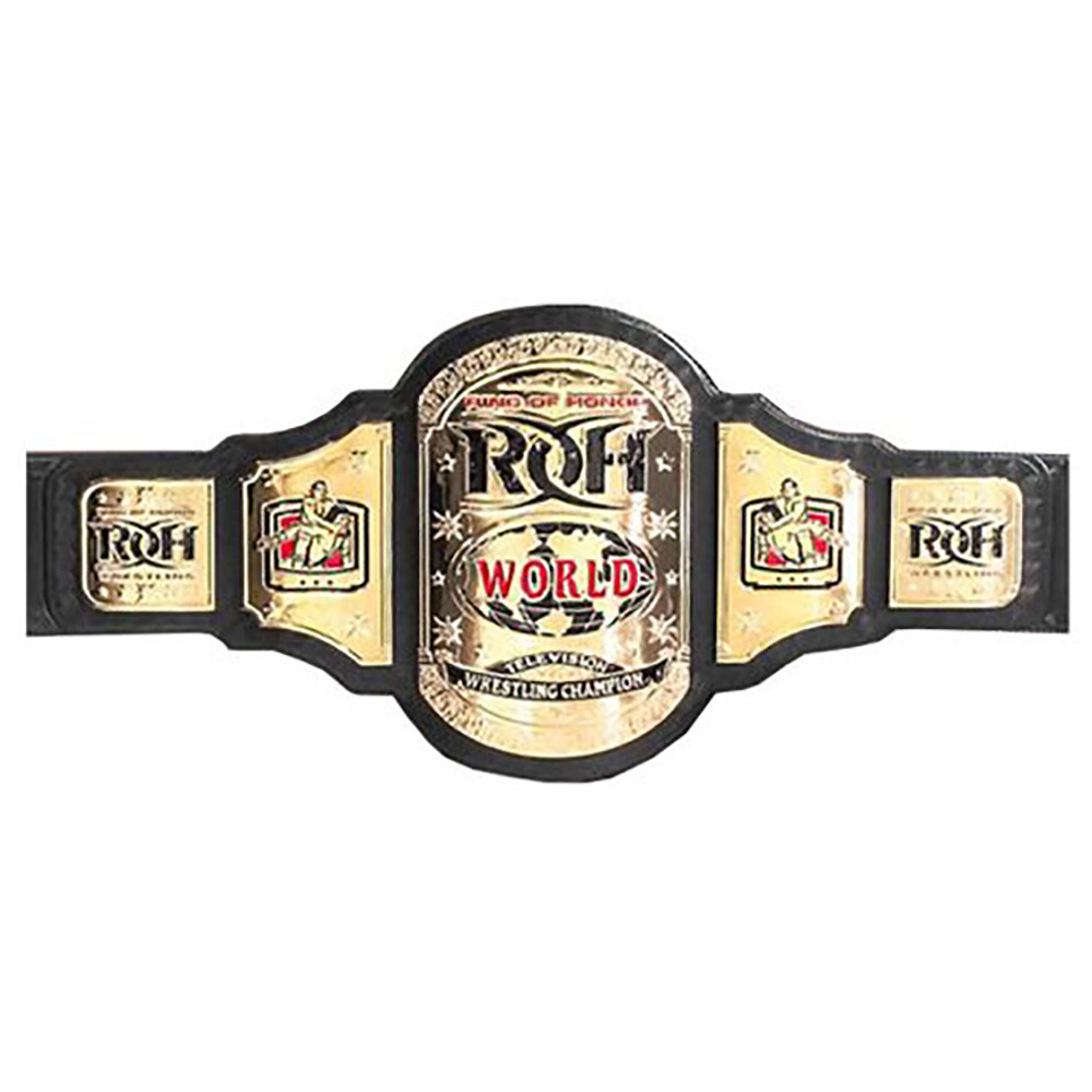 ROH Tag team Heavy Weight Championship Zinc Belt Replica Adult Size 2mm/4mm - Picture 2 of 2
