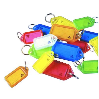 KEVRON KID-5 Bag Of 50 MIXED Plastic Tags,Key Rings, Luggage Tags-FREE POST-ID5