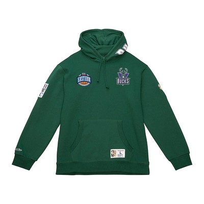 

Мужская флисовая толстовка с капюшоном Mitchell - Ness NBA Milwaukee Bucks City Collection зеленый