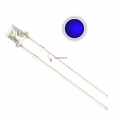 30 PCS  F3 3MM Blue FLAT TOP LED Blue SUPER BRIGHT Wide Angle Leds Lamps