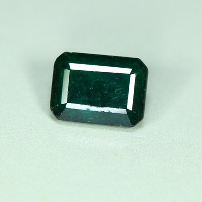 0.99 Cts_Precious Stone_100 % Natural Zambian Deep Green Emerald_Faceted