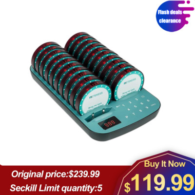 Retekess TD167A AM Restaurant Pager Calling System Guest Queuing 20 Buzzer Cafes