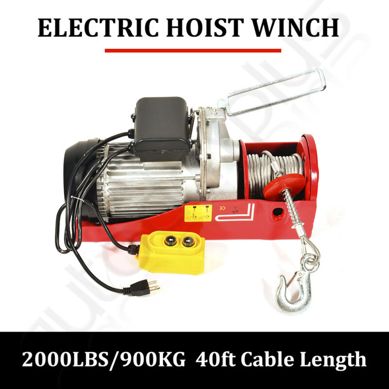 2000 Lb Electric Hoist Winch Hoist Crane Lift 110 V 60 Hz Industrial Automatic