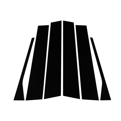 6* For 2006-2010 Volkswagen Jetta Sedan Car Door Pillar Post Trim Gloss Black US