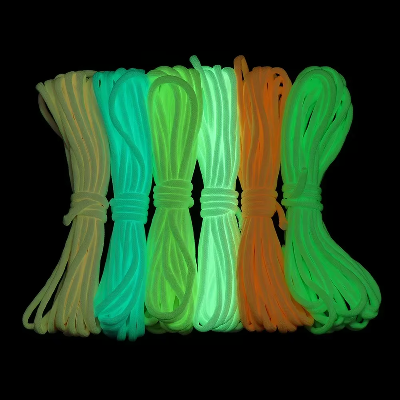 Luminous Rope 9 Strands 4Mm Paracord Nylon 550 Tent Cord Glow Parachute Outdoor