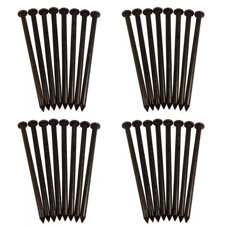 Contractor Pack Nylon Spikes 32 pcs 8in Heavy Duty Landscape Anchoring Rustproof