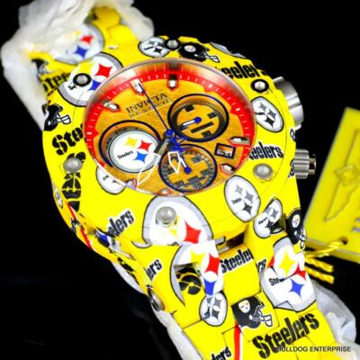 Pre-owned Invicta Nfl Reserve Subaqua Specialty Pittsburgh Steelers Hydroplated Watch