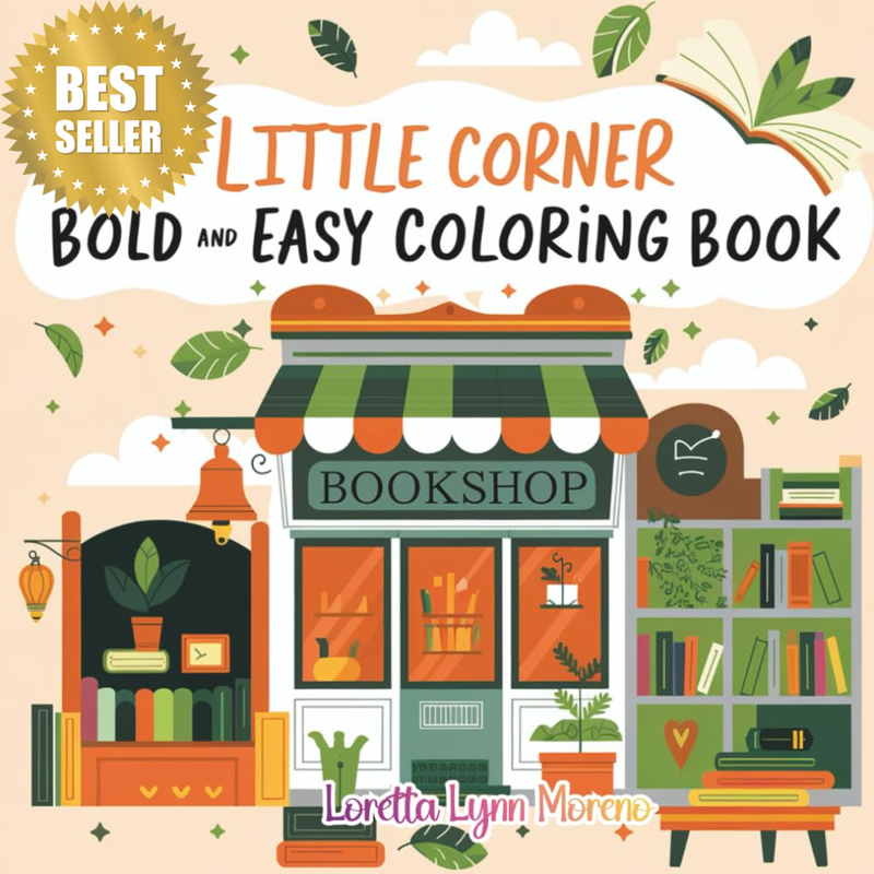Little Corner: Bold and Easy Coloring Book | Cozy Mini Spaces for Relaxing Color