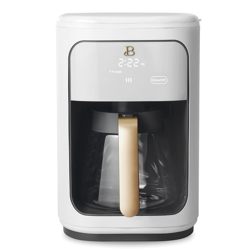 White Icing Beautiful 14 Cup Programmable Touchscreen Coffee