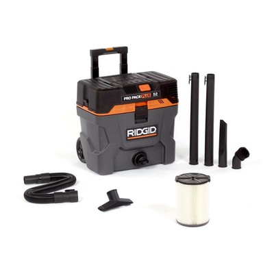 RIDGID Vacuum Wet Dry Shop Vac w Filter Expandable Hose and Accessories 10 Gal