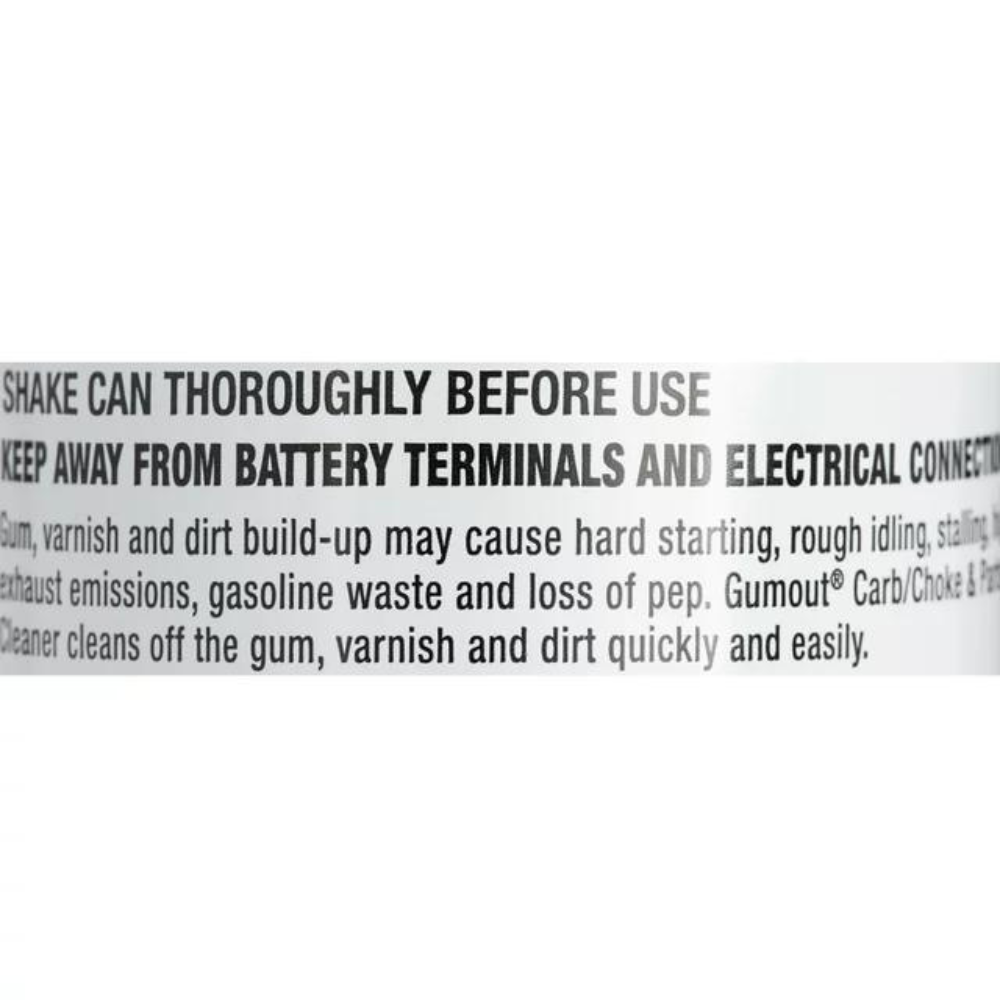 Gumout Carb And Choke Carburetor Cleaner 14 Oz. Engine Parts Spray (Pack of 4)