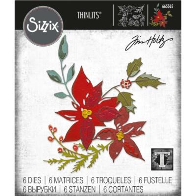 Tim Holtz ''FESTIVE BOUQUET'' Sizzix Thinlits Floral Cutting Dies 2021