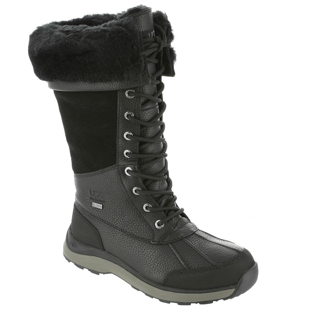 Pre-owned Ugg Women's Adirondack Boot Tall Iii Boot, Black / Black In Black/black