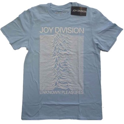 Joy Division Unknown Pleasures White On Blue NEW T-Shirt