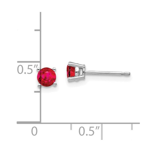Pre-owned Goldia 14k White Gold Ruby Earrings