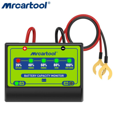 12V/24V Battery Monitor Meter Lead-acid SOC VOLT Capacity Tester Car Truck Boat