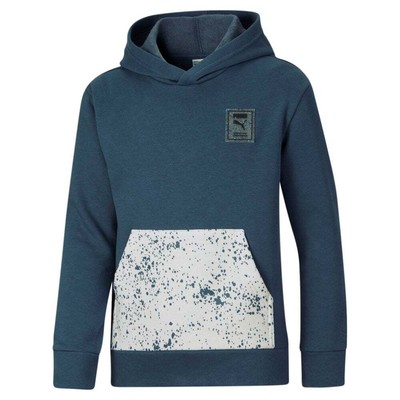 

Пуловер с капюшоном Puma Splatter Pack для мальчиков, синяя повседневная верхняя одежда 85900803, Синий