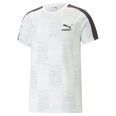 

Мужские повседневные топы Puma T7 Sport с круглым вырезом и коротким рукавом размера  53962602, Белый, Puma T7 Sport Crew Neck Short Sleeve T-Shirt