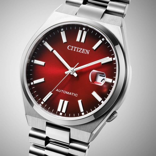 Pre-owned Citizen Tsuyosa Nj0150-56w Automatic Sapphire Red Dial Men's Watch