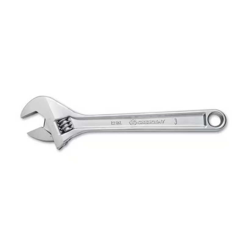 Crescent Adjustable Wrench 10 Inch Steel Chrome Finish Metric SAE Jaw Tool