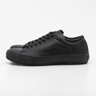MOONSTAR FINE VULCANIZED SNEAKER PLAIN COURT BLACK KURUME JAPAN