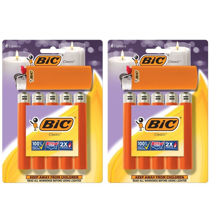 Classic Lighter, Red, 12-Pack