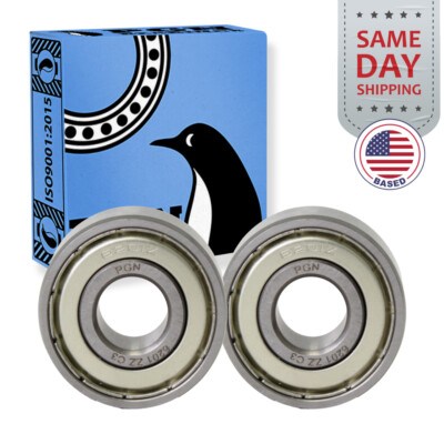 (2) 6201-ZZ Premium Metal Shield Ball Bearing C3 EMQ, 12x32x10, 6201 ZZ 6201z