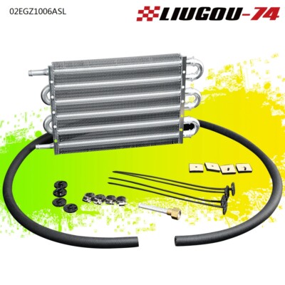 Fit For 6 Row Remote Transmission Oil Cooler Manual-Auto Radiator Converter Kit