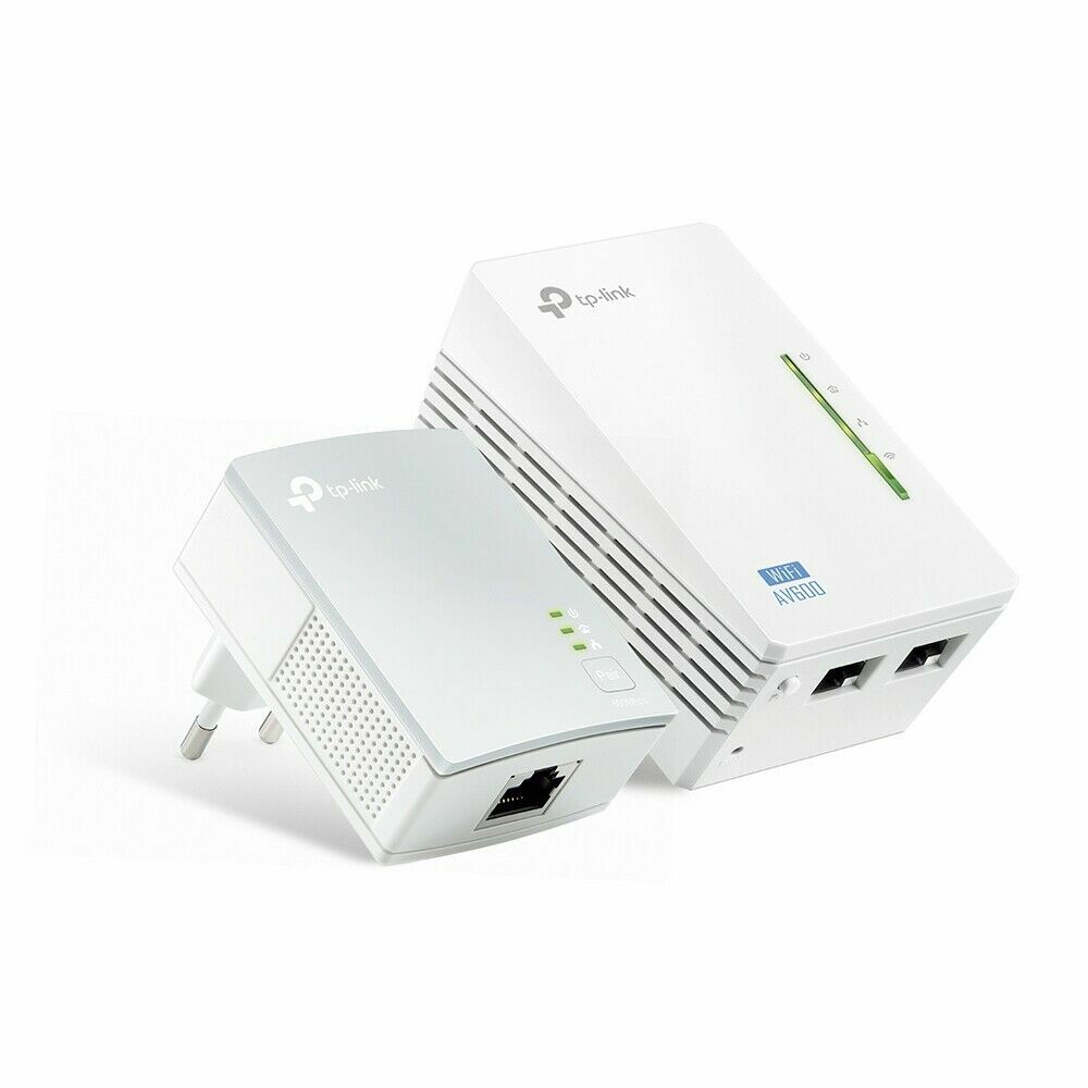Tplink Powerline Av600 Wi-Fi 300mbps Tl-Wpa4220 Kit 2.4 Ghz Ricevitore cir