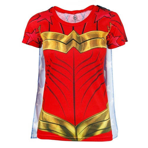 LADIES WONDER WOMAN TOP TSHIRT T-SHIRT 