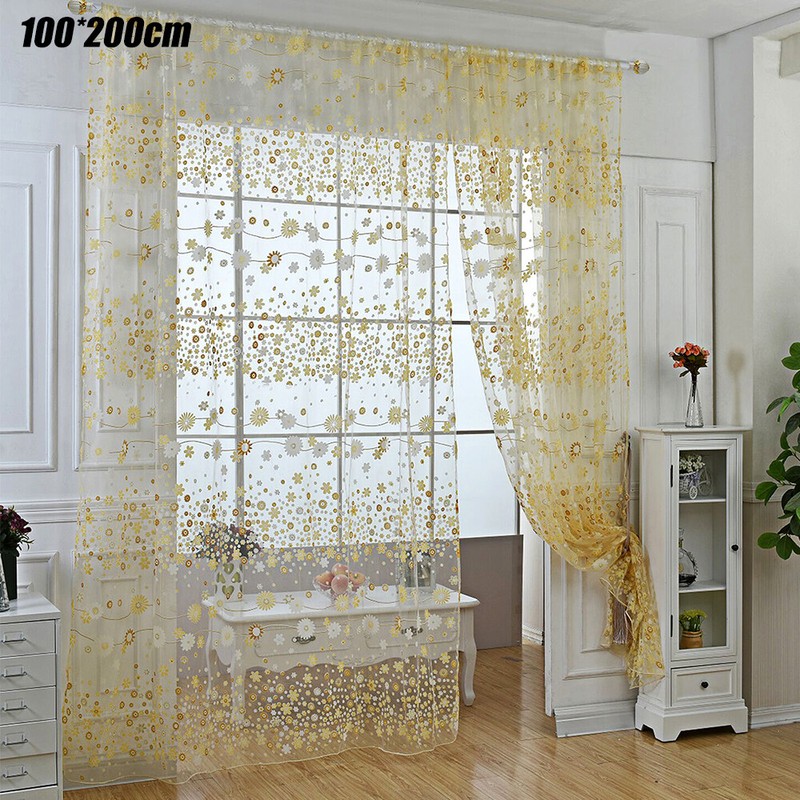 Blumen Voile Vorhang Gardinen Kind Kinder Zimmer Fenster ...