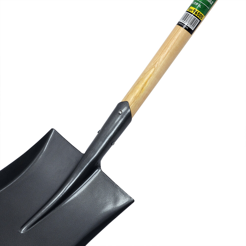 145cm Square Shovel With Wooden Handle Heavy Duty Garden Hand Tool Post