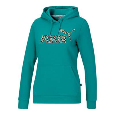 

Puma Ess Animal Fill Logo Pullover Hoodie Женская синяя повседневная спортивная верхняя одежда, Синий, Puma Ess Animal Fill Logo Pullover Hoodie